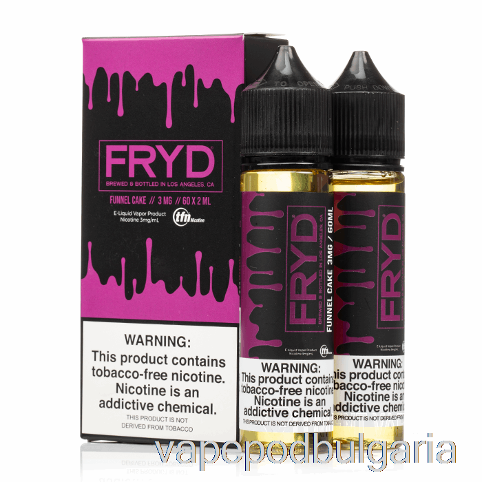 Vape 10000 Дръпки Funnel Cake - Fryd E-liquid - 120ml 3mg